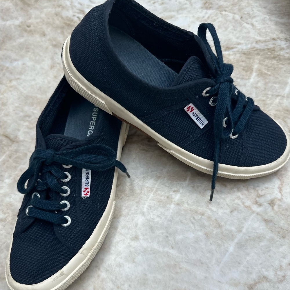 SUPERGA COTU Navy Canvas US 7.5 Wide/EU 38